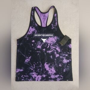 New UA Black and Purple Sleeveless Tank Top with Racerback